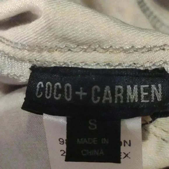 Coco + Carmen Leopard Print Raw Hem Strech Pull On Skirt Size small - Picture 6 of 6